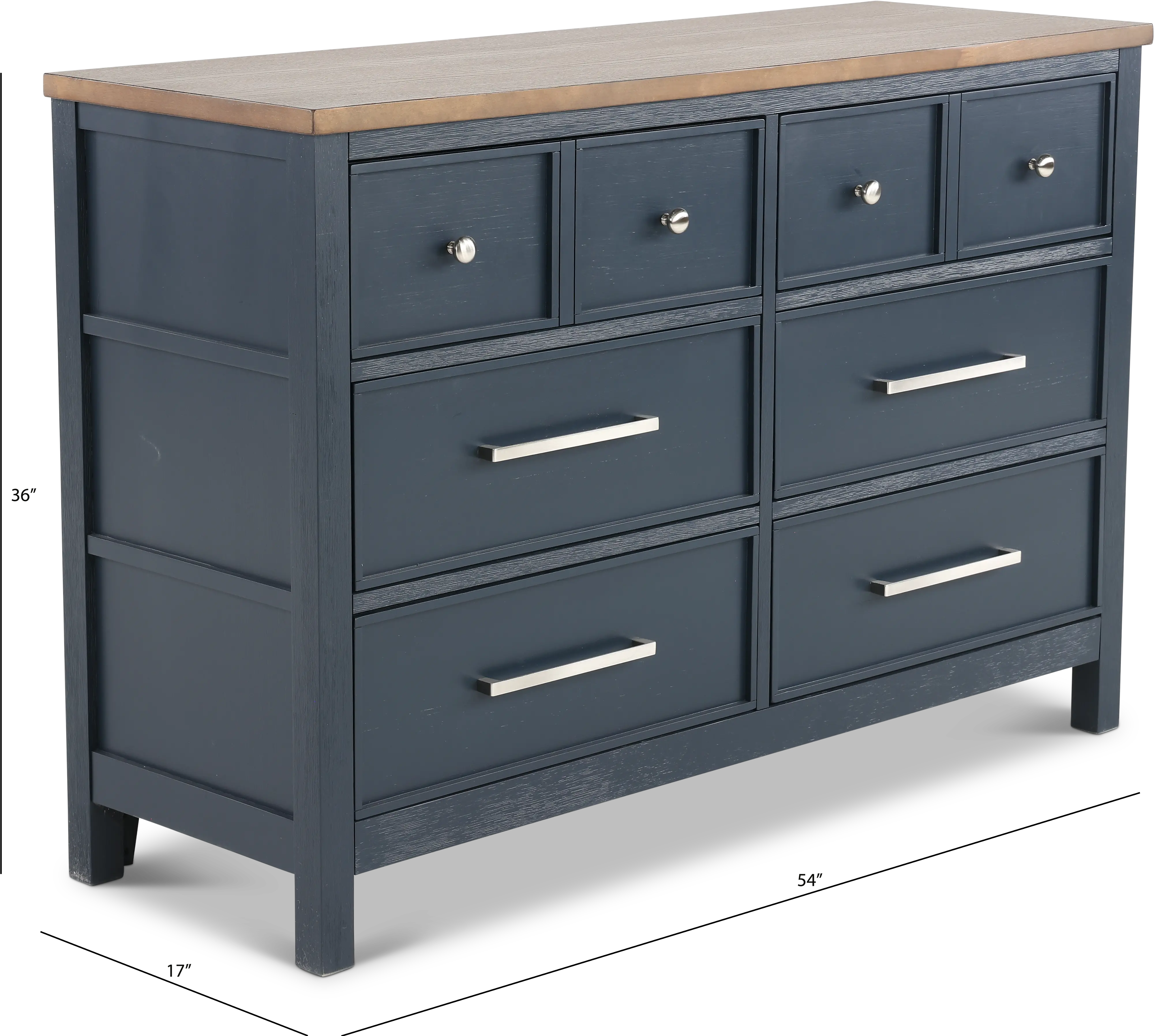 Parker Blue and Brown Dresser-3