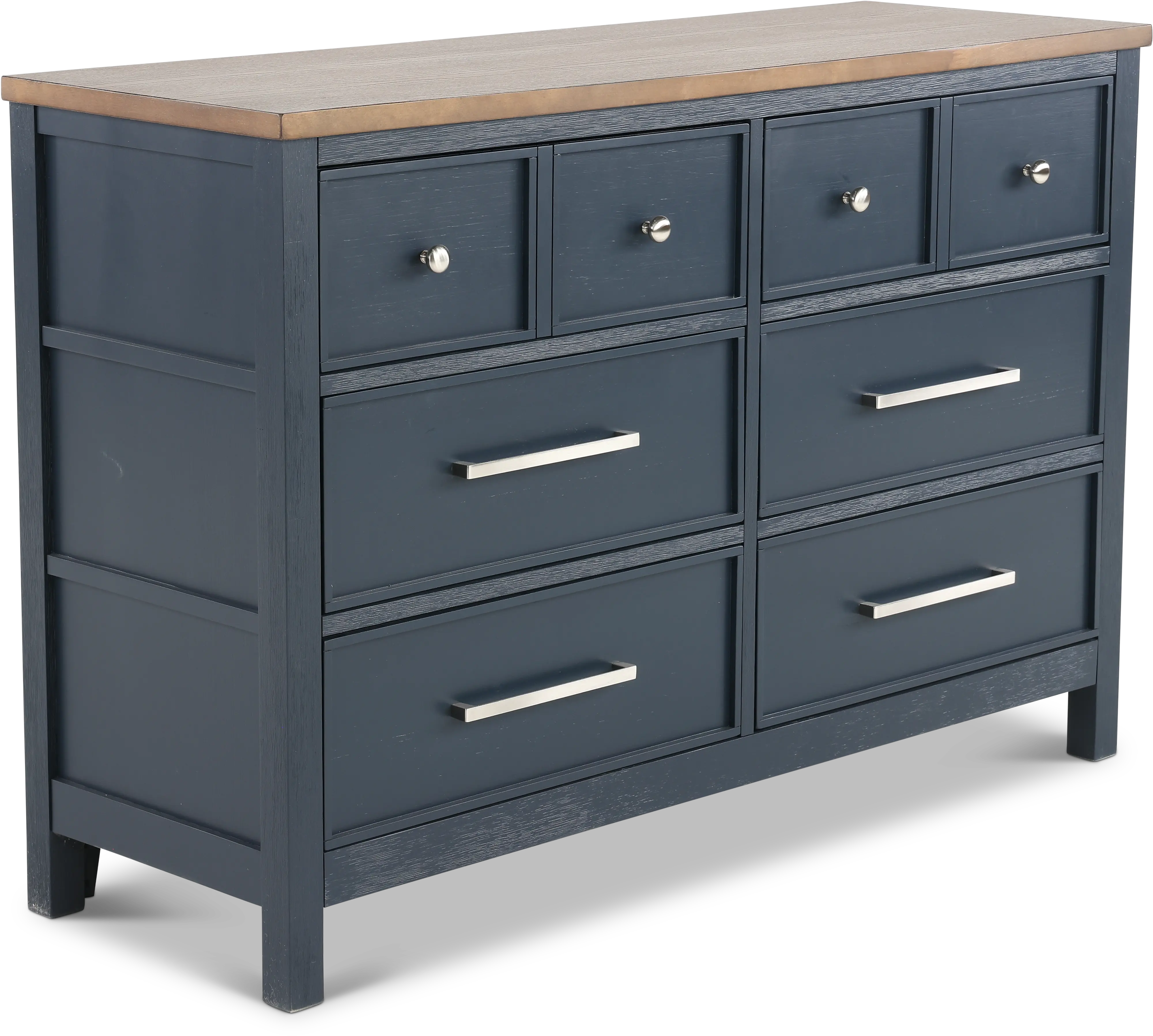 Parker Blue and Brown Dresser-2
