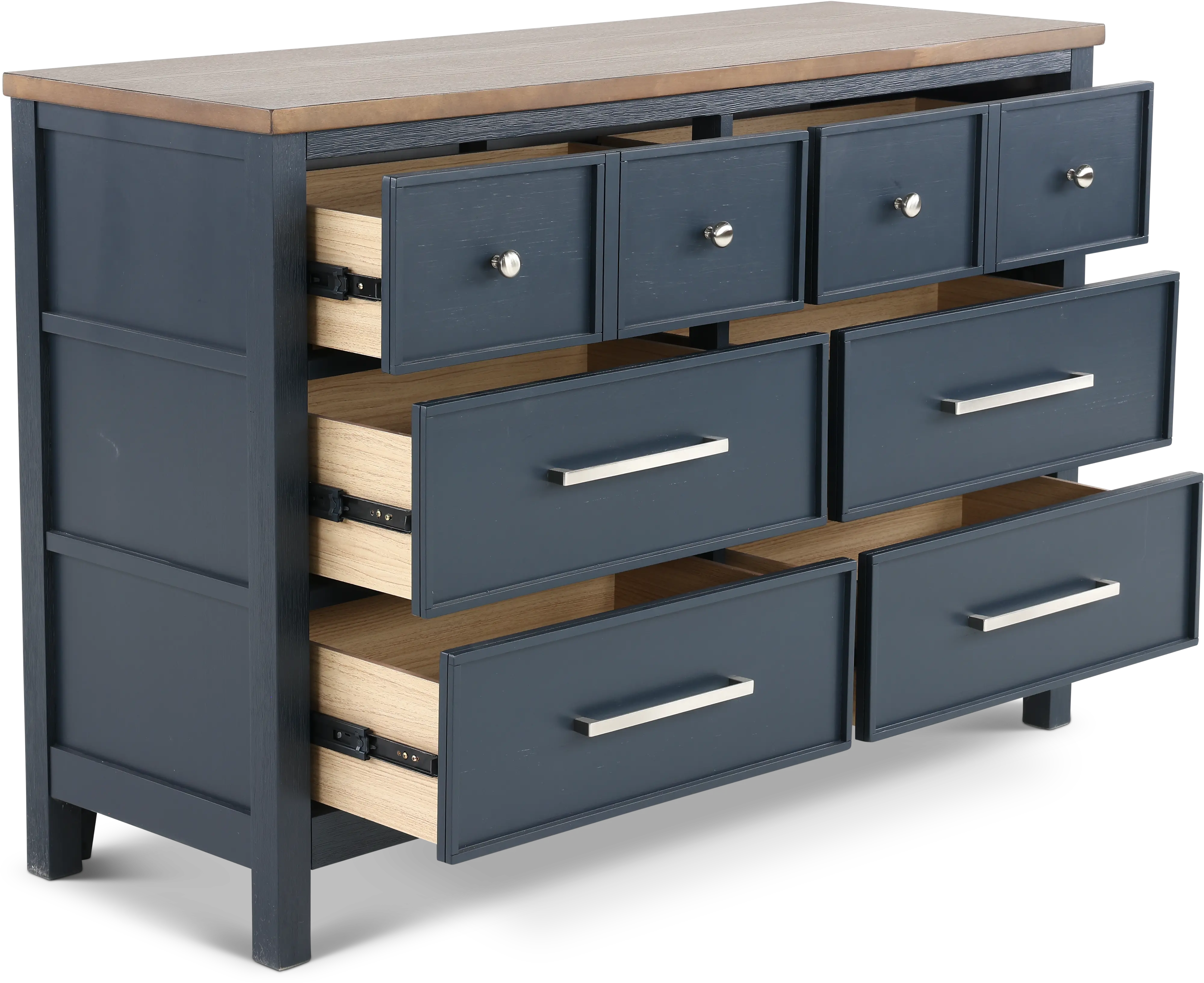 Parker Blue and Brown Dresser-6