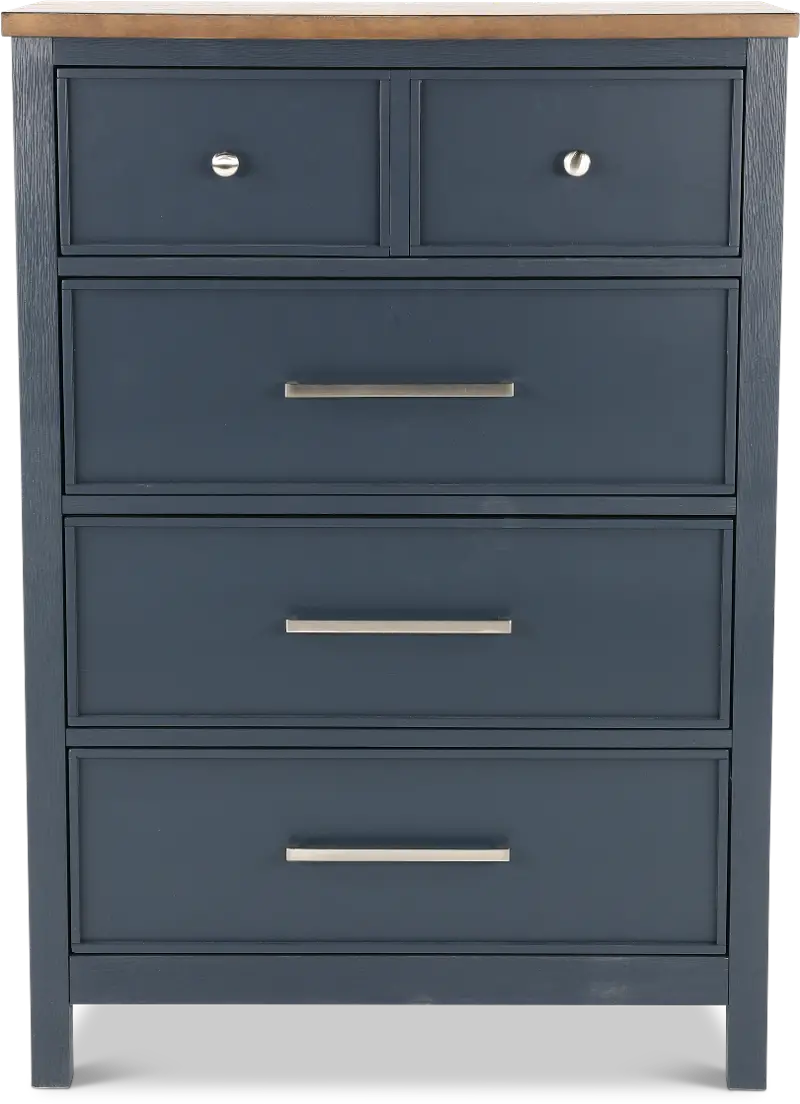 Parker Blue and Brown Chest of Drawers