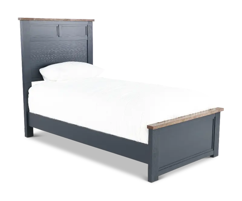 Parker Blue and Brown Twin Bed
