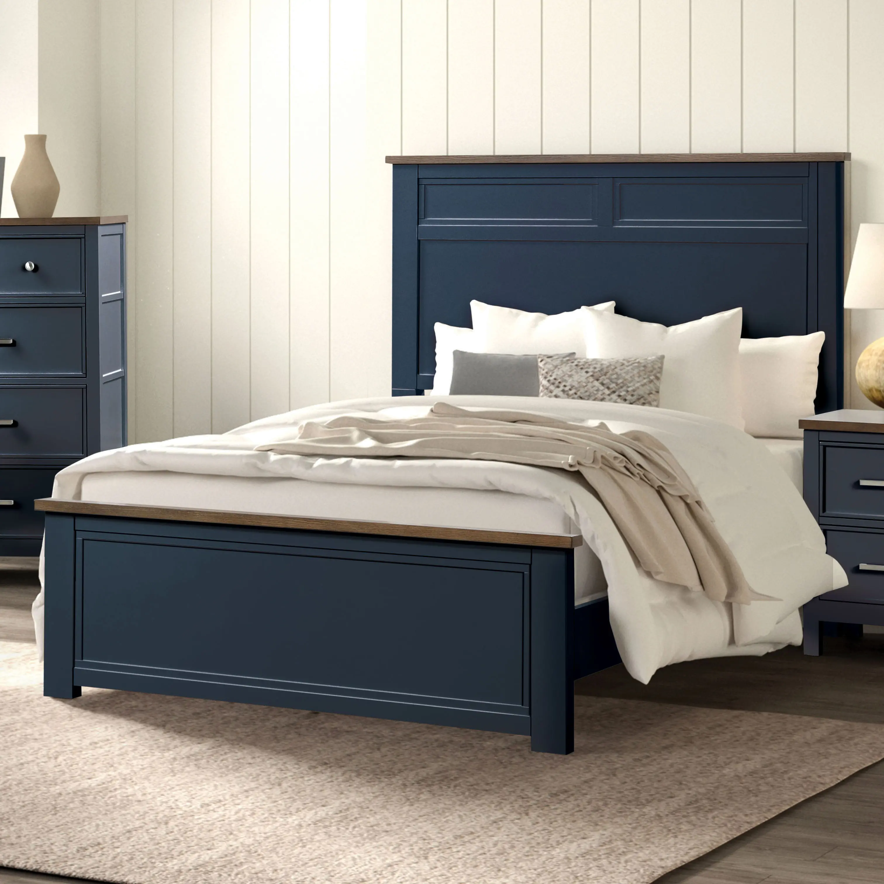 Parker Blue and Brown Full Bed-10