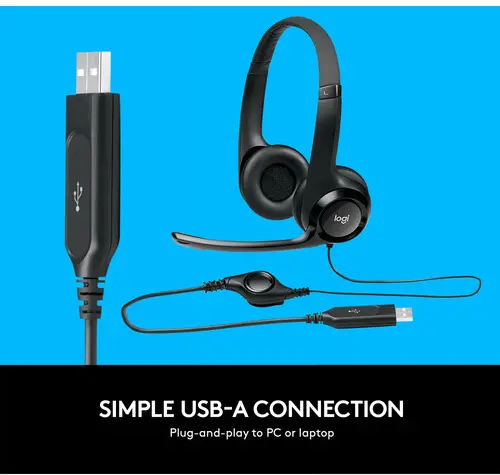 Logitech USB Headset H390 - Black-2