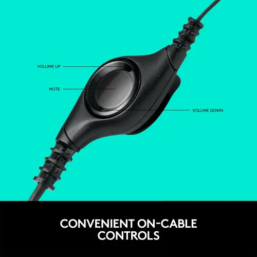 Logitech USB Headset H390 - Black-4