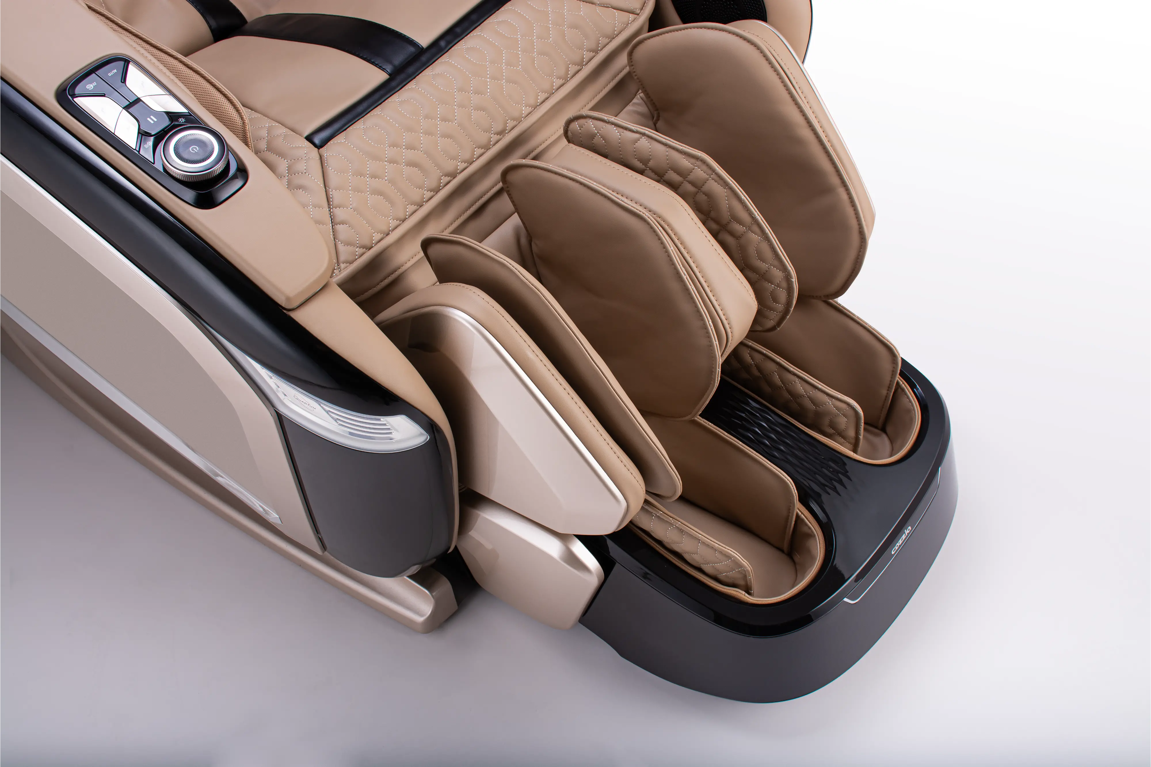 CZ-800 QUANTUM MSG CHR/CHA-BLK Cozzia Quantum CZ-800Champagne & Black Massage Chair-18