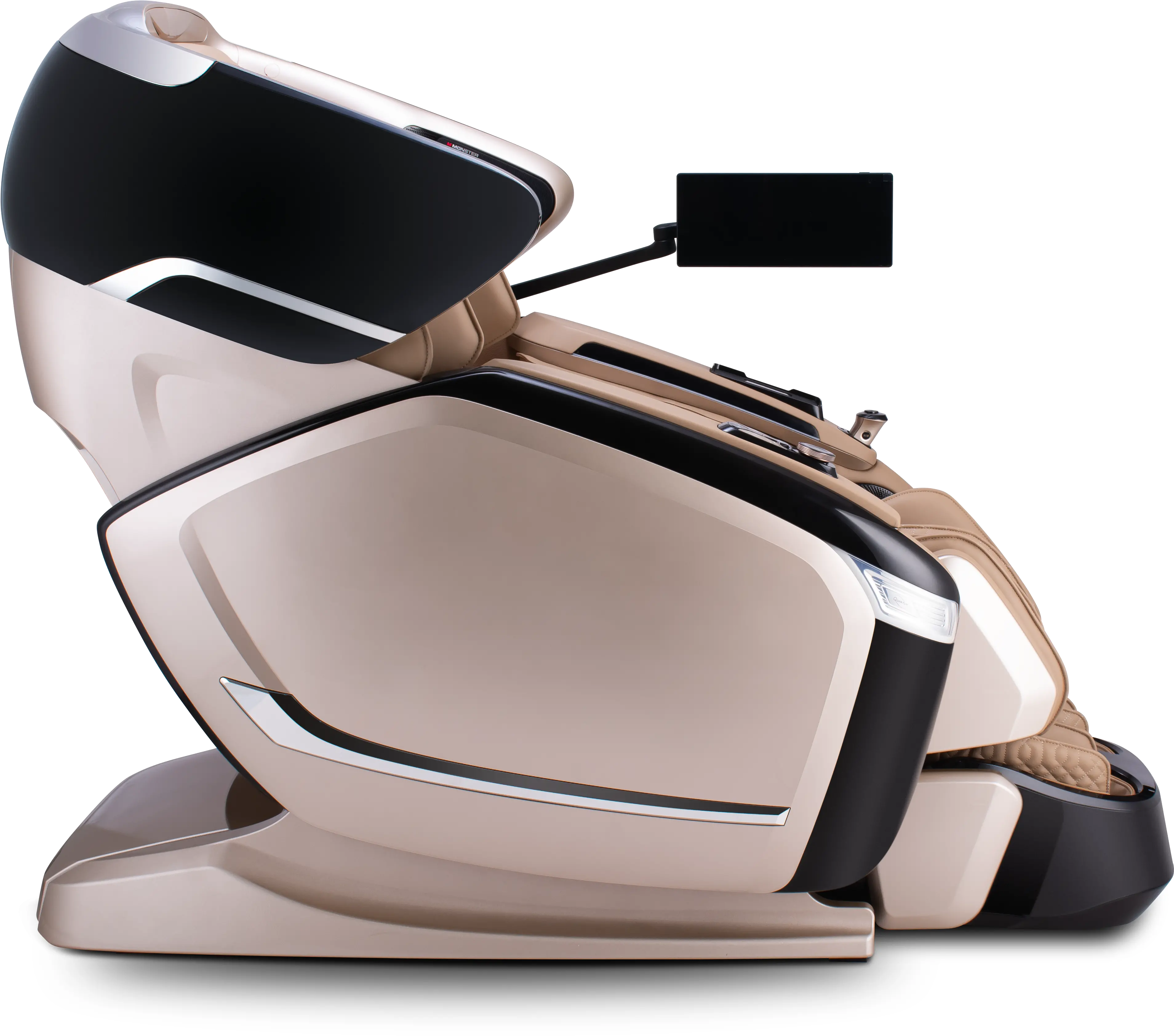 CZ-800 QUANTUM MSG CHR/CHA-BLK Cozzia Quantum CZ-800Champagne & Black Massage Chair-4