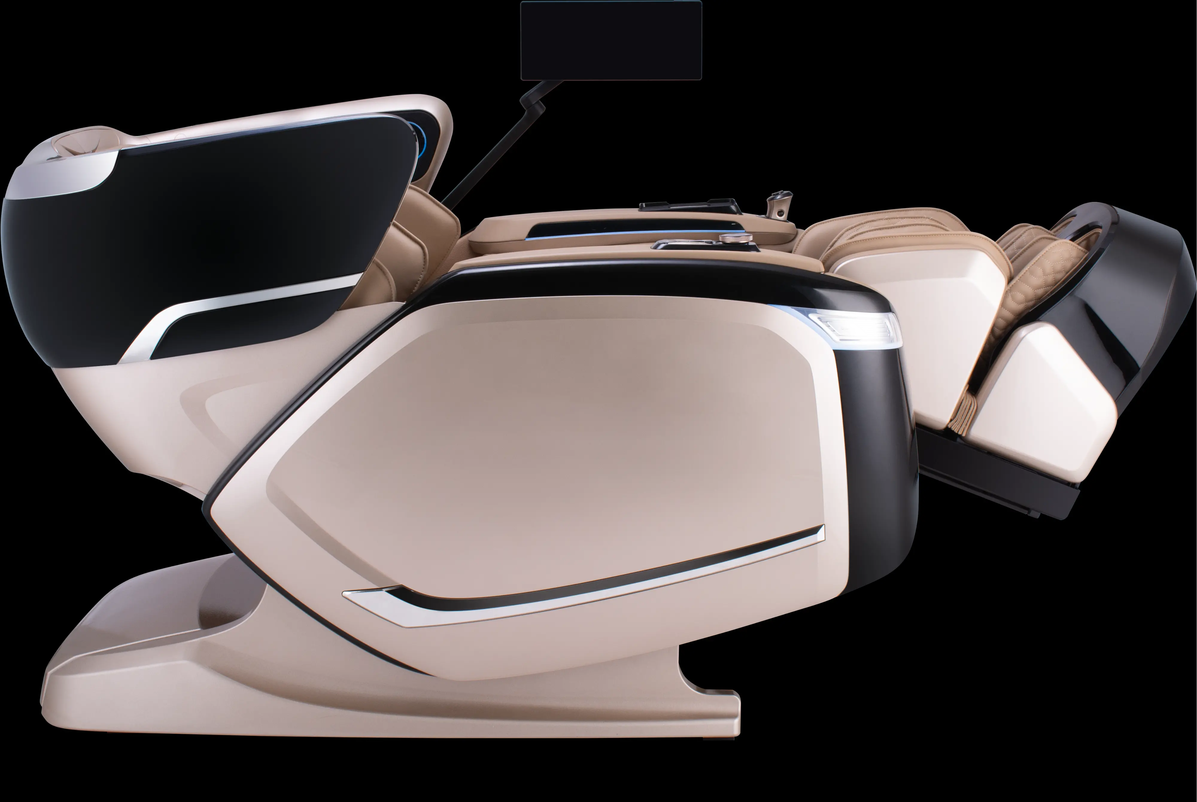 CZ-800 QUANTUM MSG CHR/CHA-BLK Cozzia Quantum CZ-800Champagne & Black Massage Chair-5
