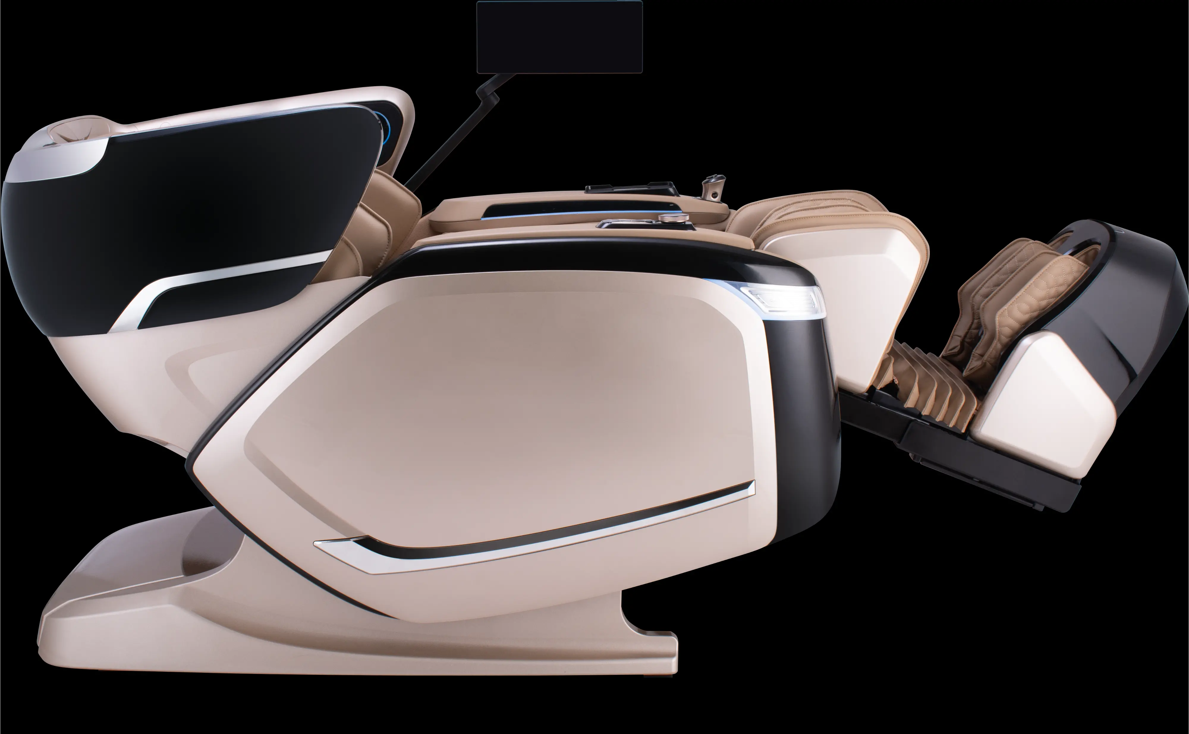 CZ-800 QUANTUM MSG CHR/CHA-BLK Cozzia Quantum CZ-800Champagne & Black Massage Chair-6