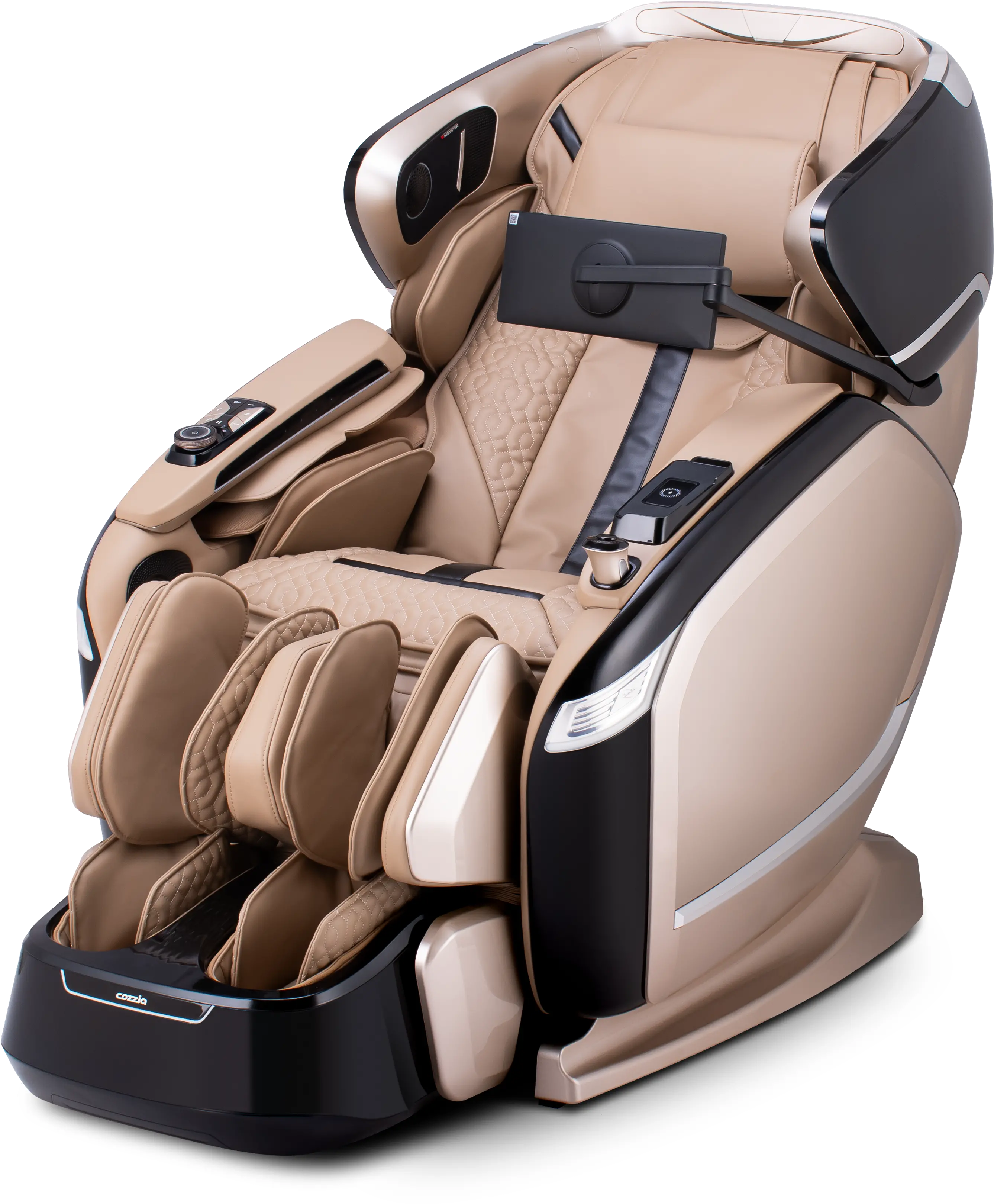 CZ-800 QUANTUM MSG CHR/CHA-BLK Cozzia Quantum CZ-800Champagne & Black Massage Chair-7