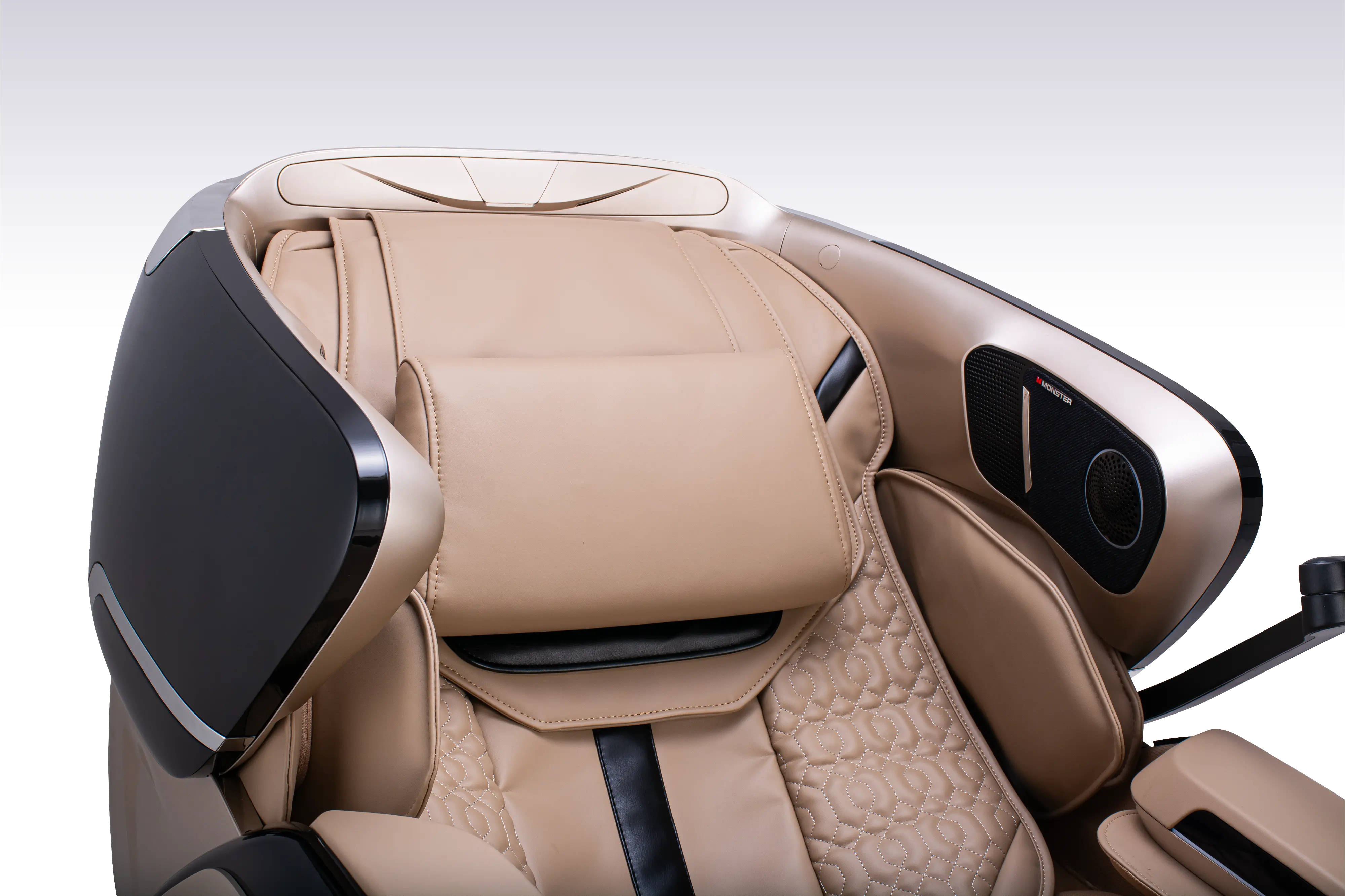 CZ-800 QUANTUM MSG CHR/CHA-BLK Cozzia Quantum CZ-800Champagne & Black Massage Chair-8