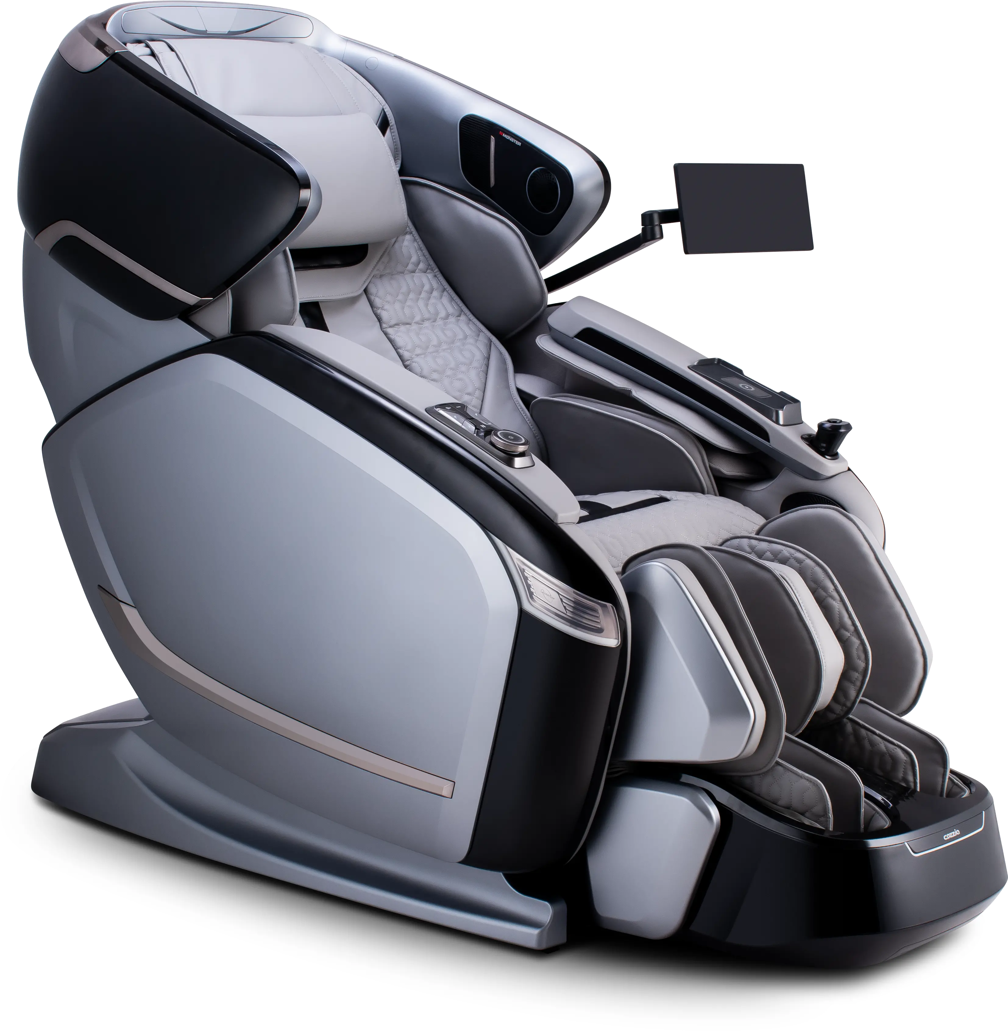 CZ-800 QUANTUM MSG CHR/SLV-BLK Cozzia Quantum CZ-800 Silver & Black Massage Chair-2
