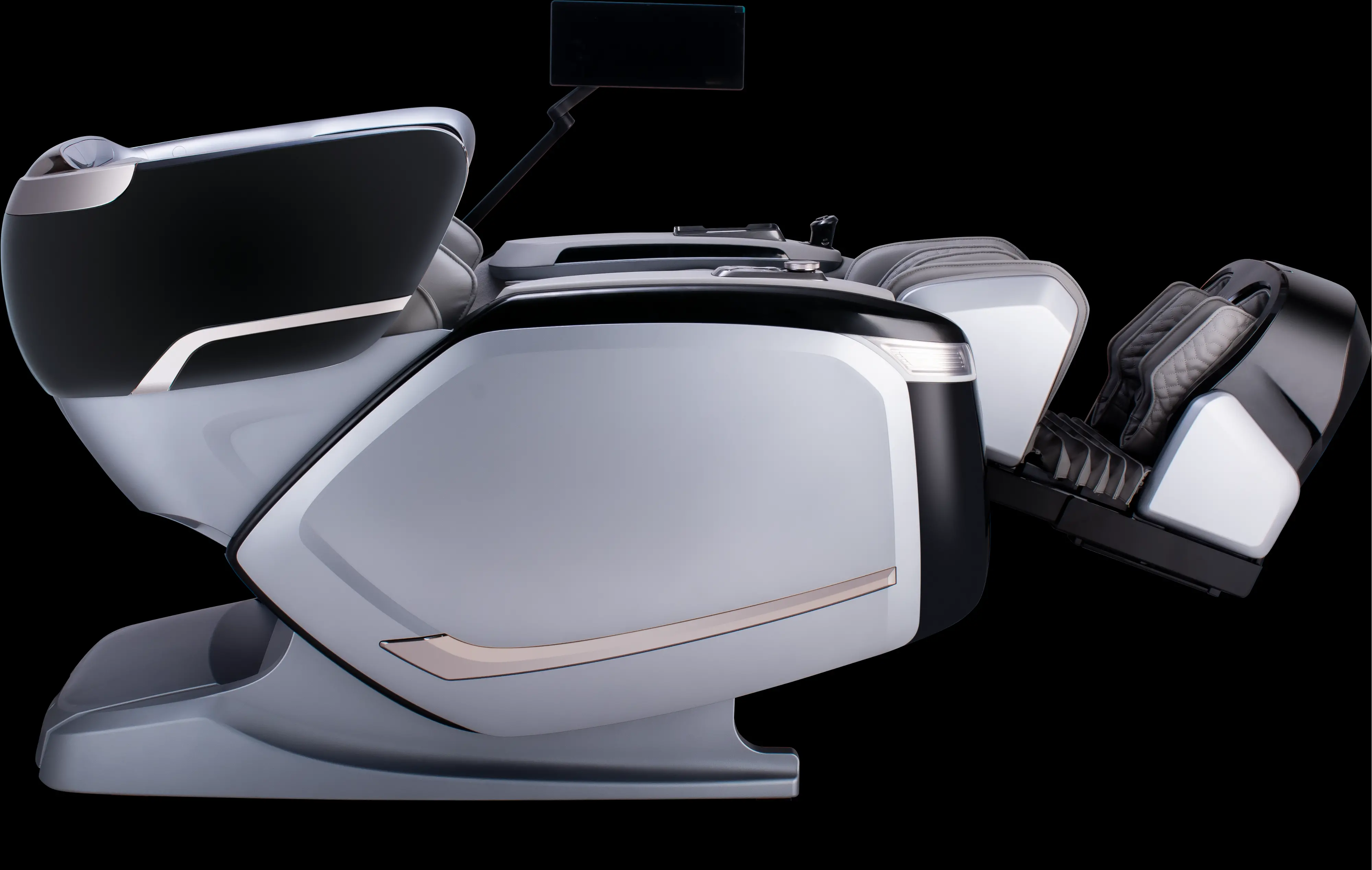 CZ-800 QUANTUM MSG CHR/SLV-BLK Cozzia Quantum CZ-800 Silver & Black Massage Chair-6