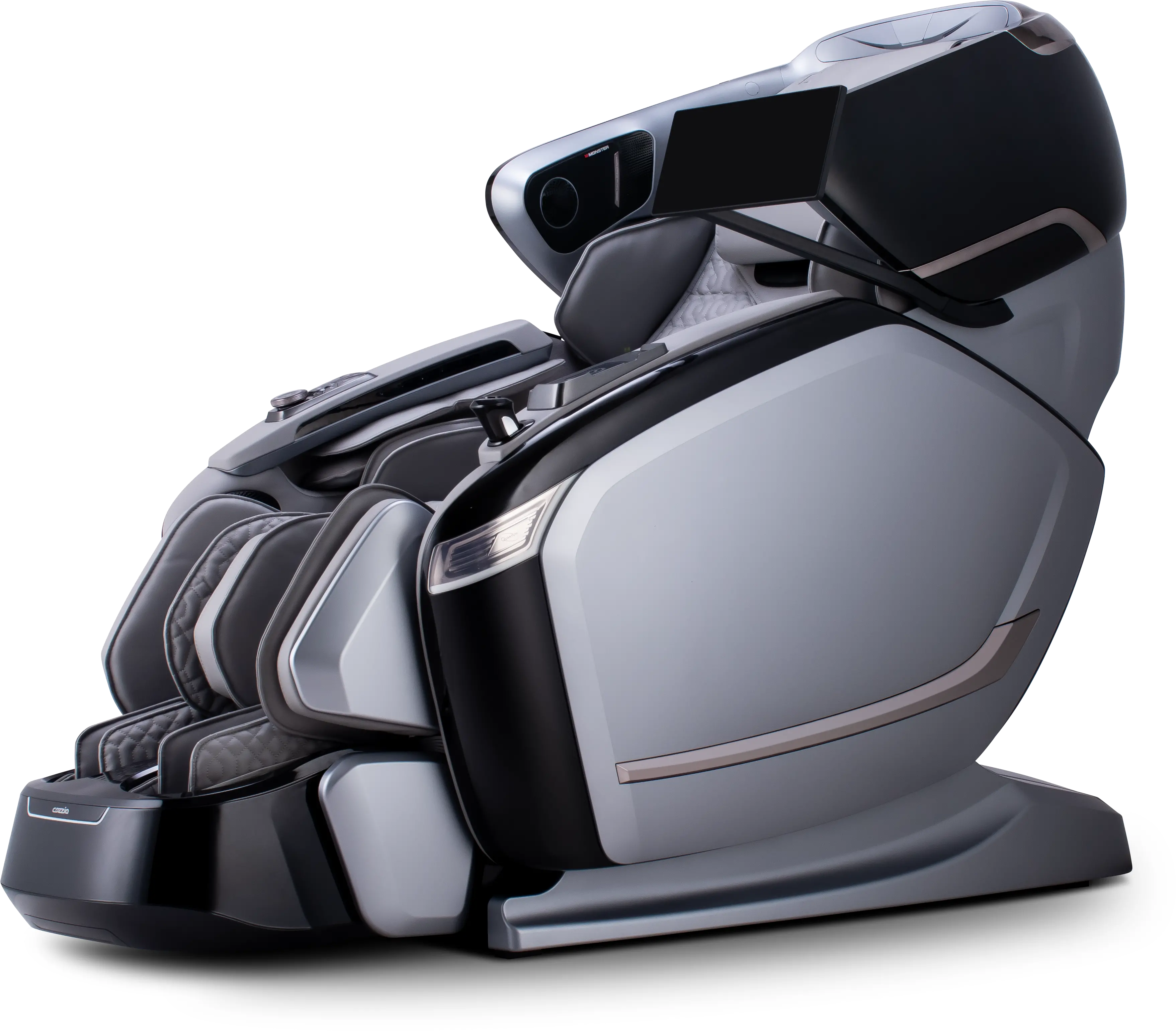CZ-800 QUANTUM MSG CHR/SLV-BLK Cozzia Quantum CZ-800 Silver & Black Massage Chair-7