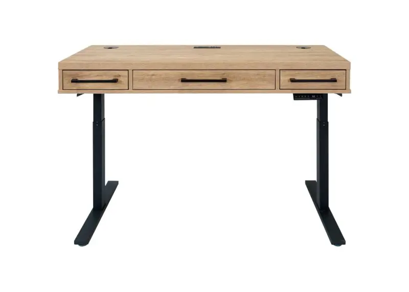 Mason Natural and Black Lift Desk
