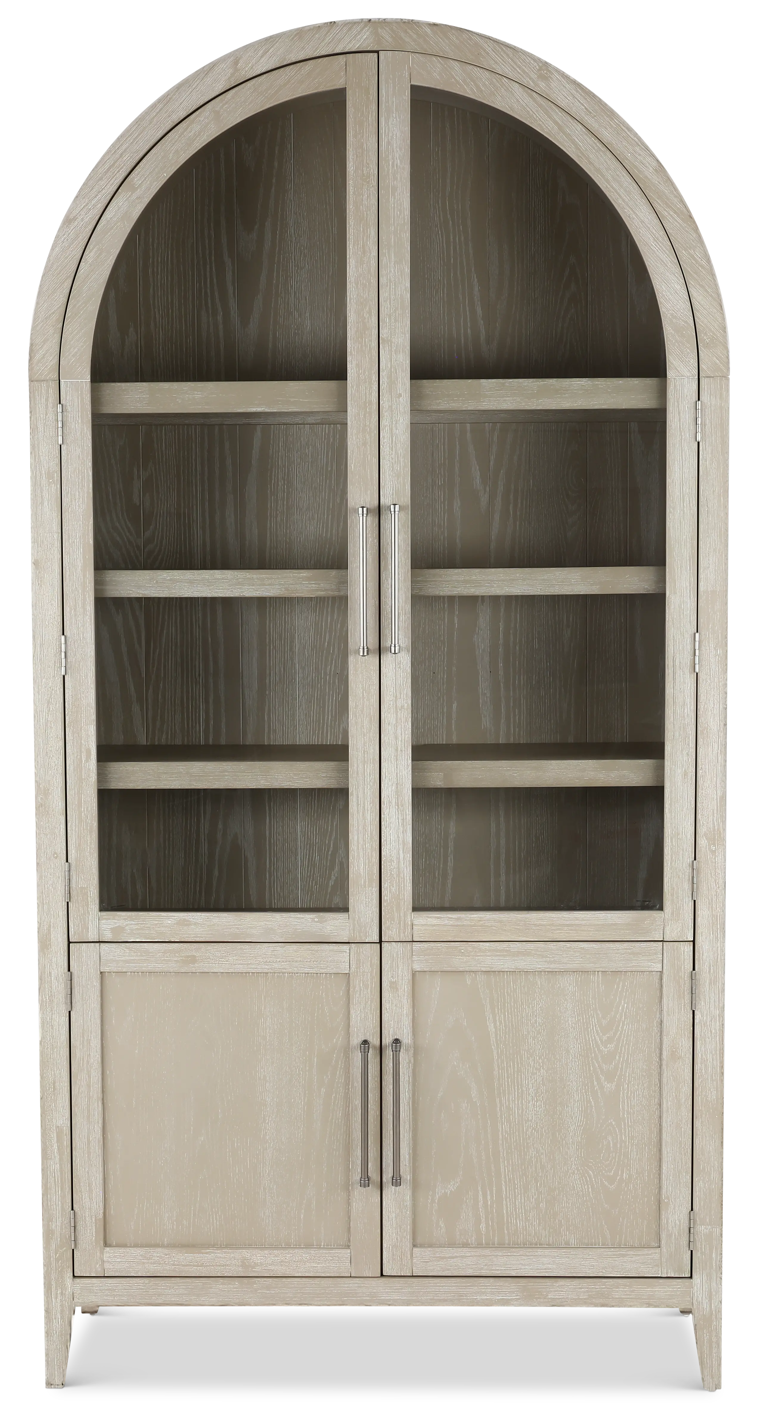 Flynn Light Gray Arched Cabinet-4