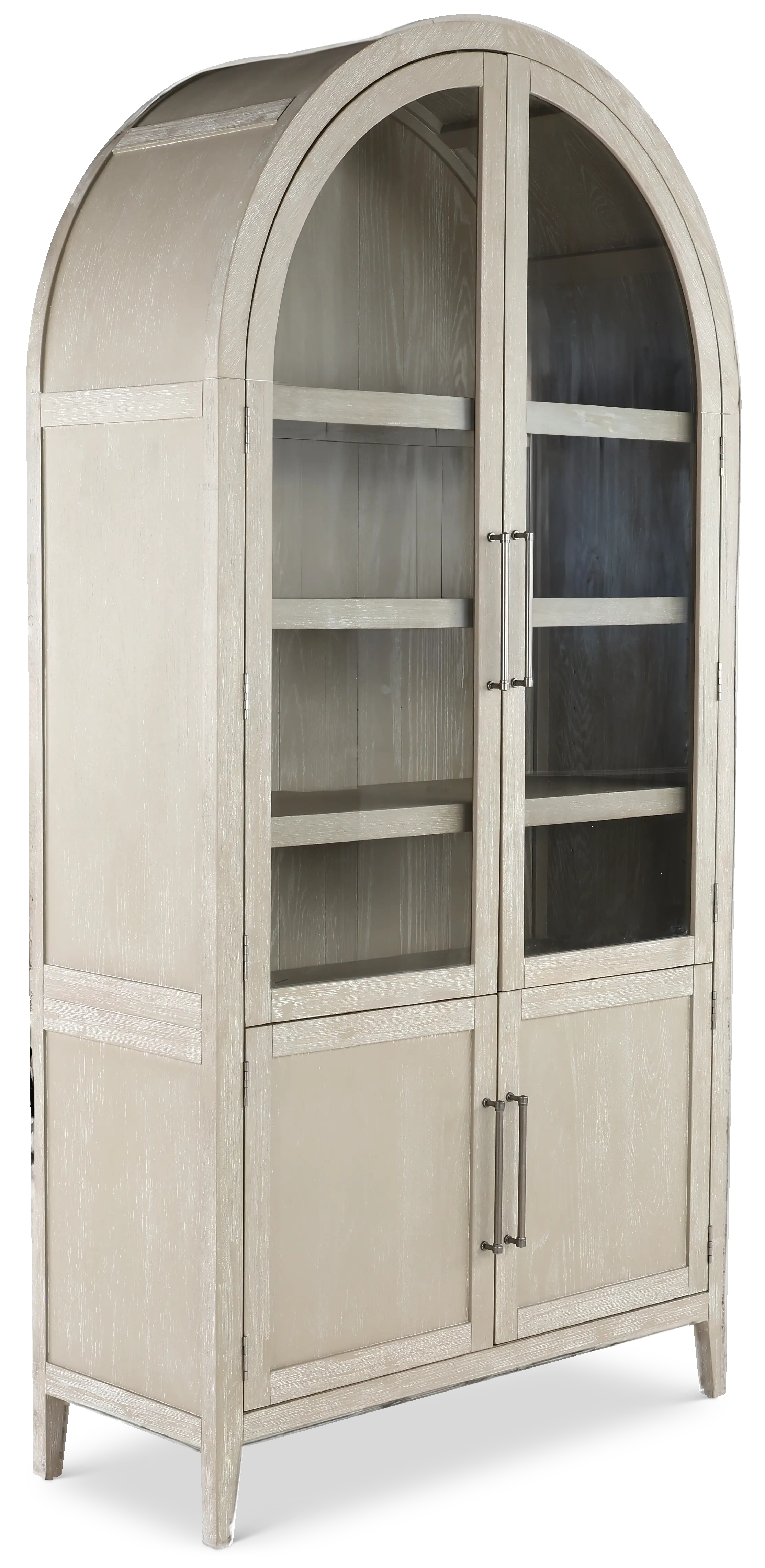 Flynn Light Gray Arched Cabinet-5