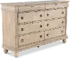 589WT-BR31 Traditions Saddle Tan 8-Drawer Dresser