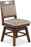Dallas Walnut Brown Swivel Dining Chair