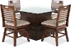 Dallas Walnut Brown 5 Piece Dining Set