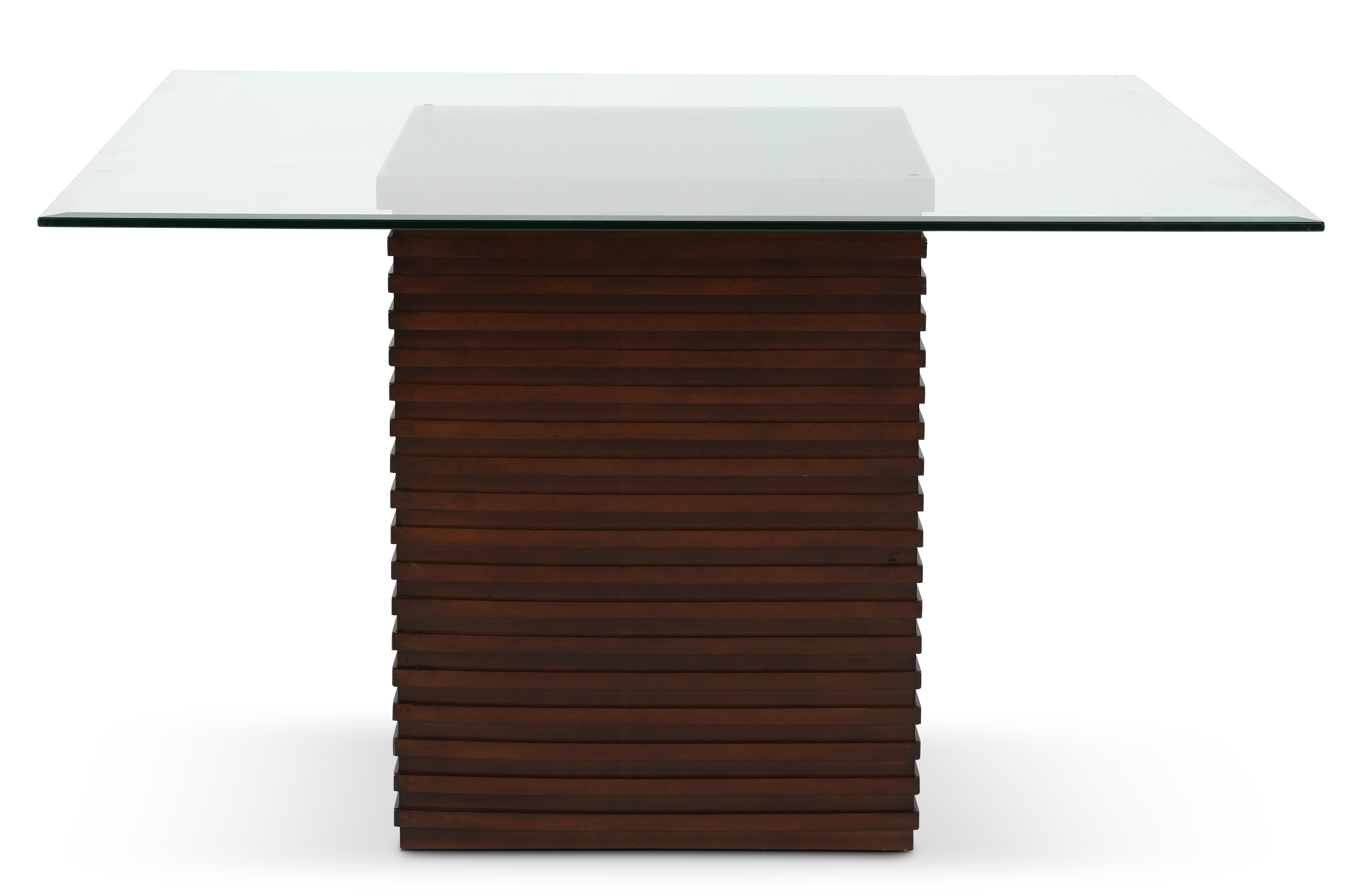 Dallas Walnut Brown and Glass Dining Table-4