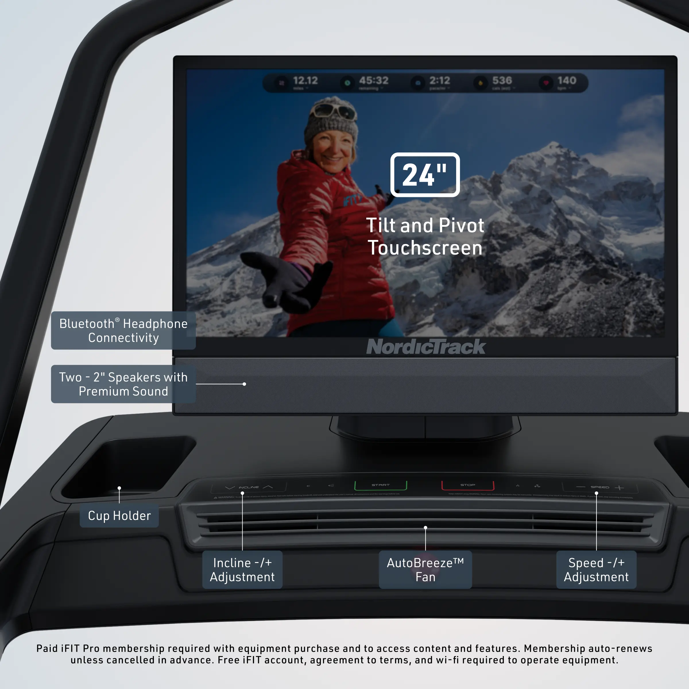 NTL39225 NordicTrack X24 Treadmill with 40% Incline for Strength and Cardiovascular Health-2