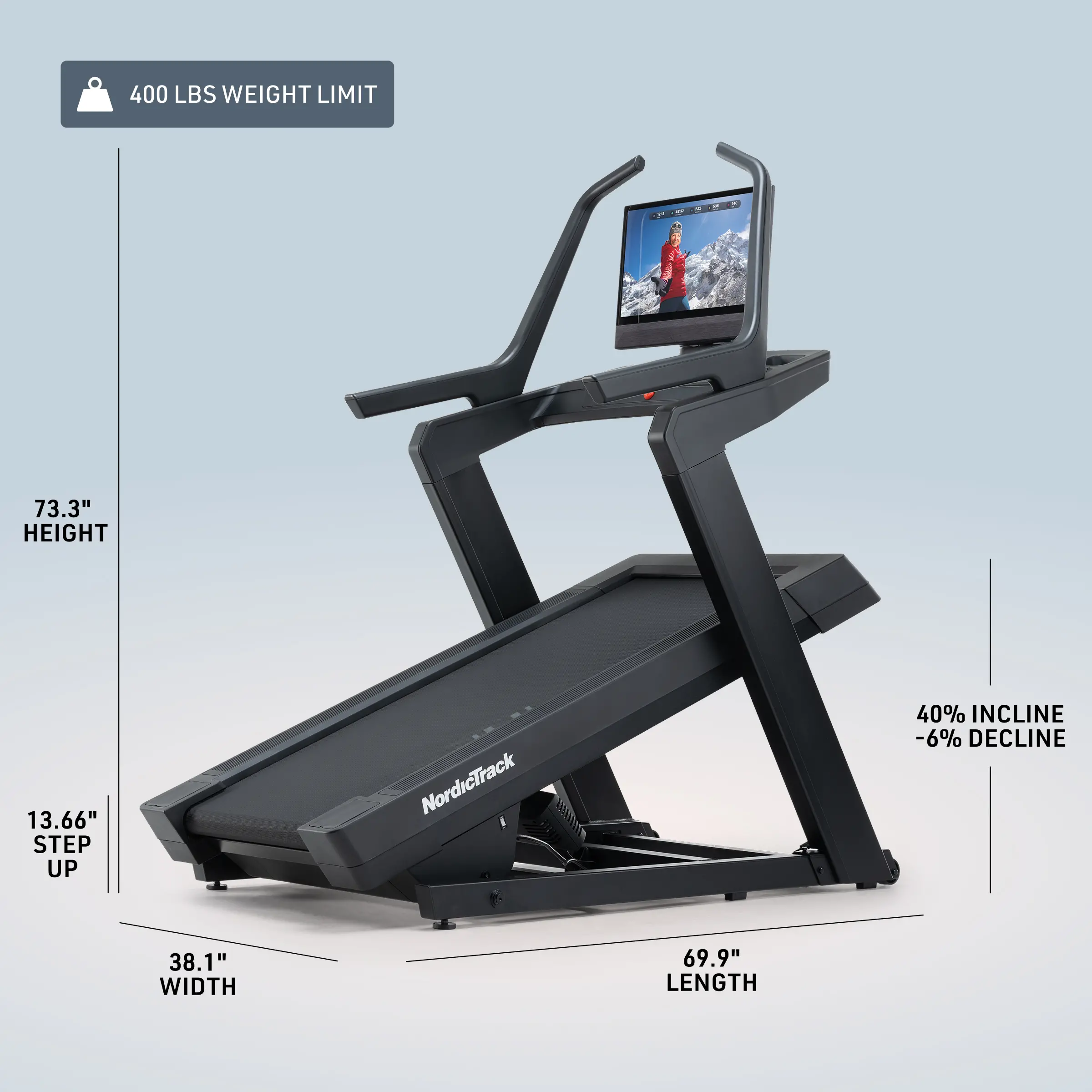 NTL39225 NordicTrack X24 Treadmill with 40% Incline for Strength and Cardiovascular Health-3