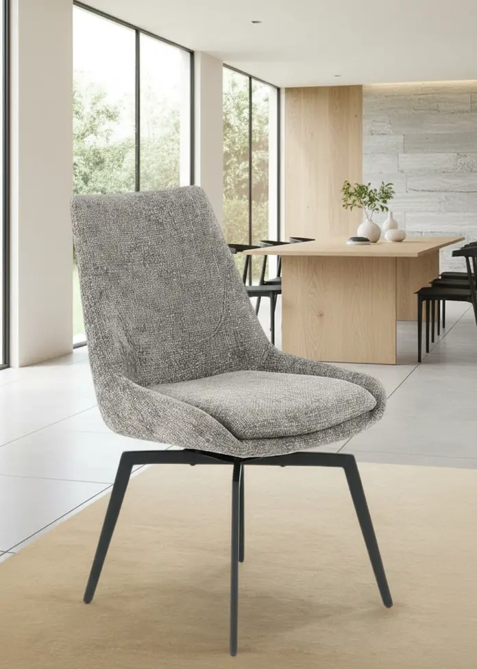 Cade Oyster Gray Upholstered Dining Chair-2
