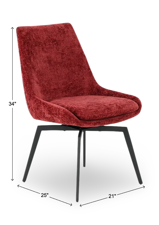 Cade Cherry Red Upholstered Dining Chair-3