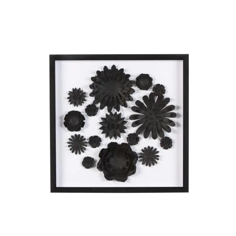 Black Paper Floral Shadow Box 2