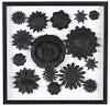 Black Paper Floral Shadow Box