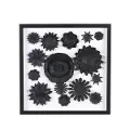 Black Paper Floral Shadow Box