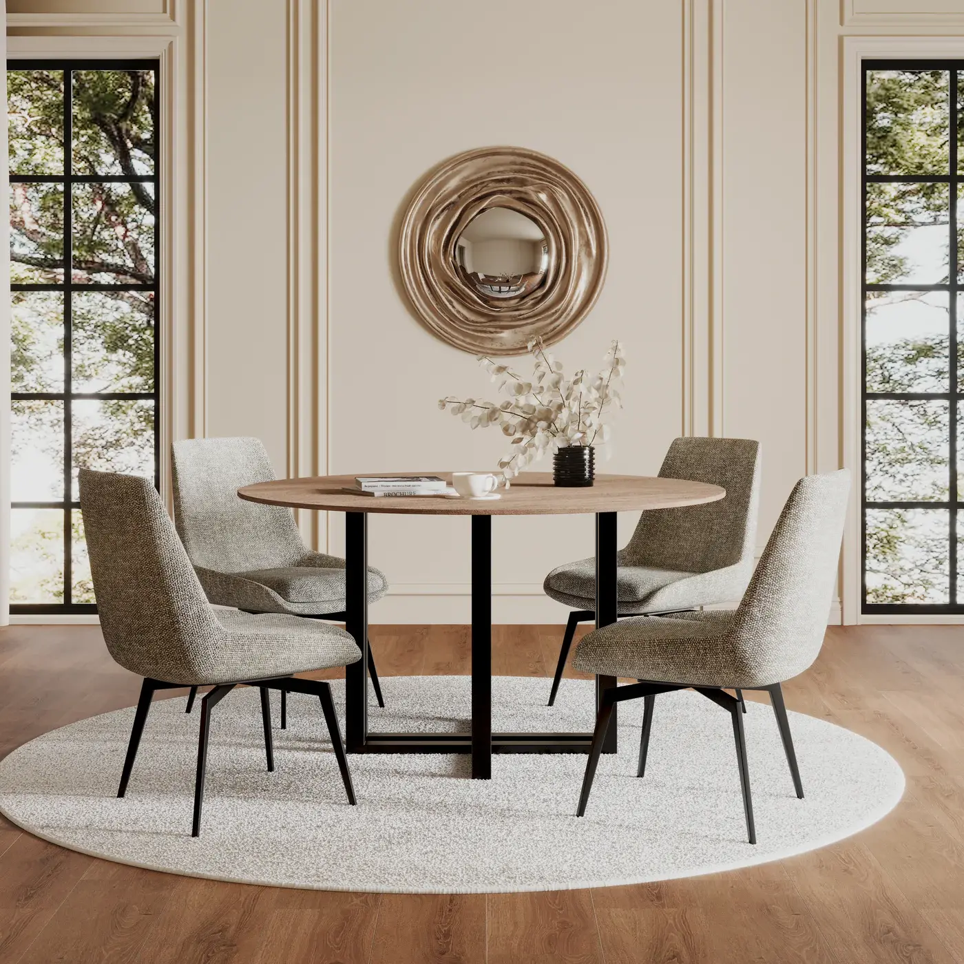Cade Beige Upholstered Dining Chair-11