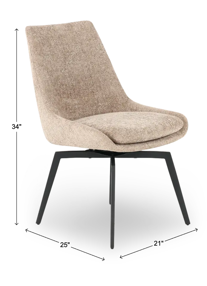 Cade Beige Upholstered Dining Chair-3