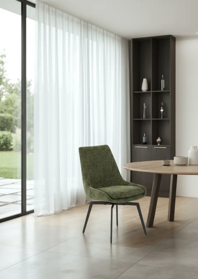Cade Olive Green Upholstered Dining Chair-10