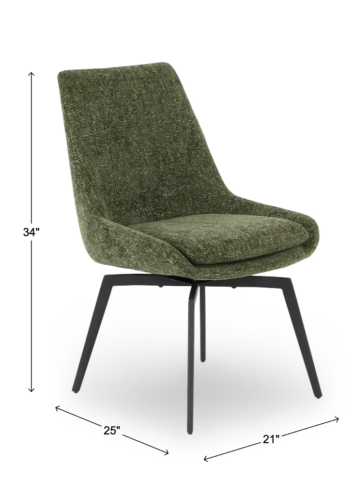 Cade Olive Green Upholstered Dining Chair-3