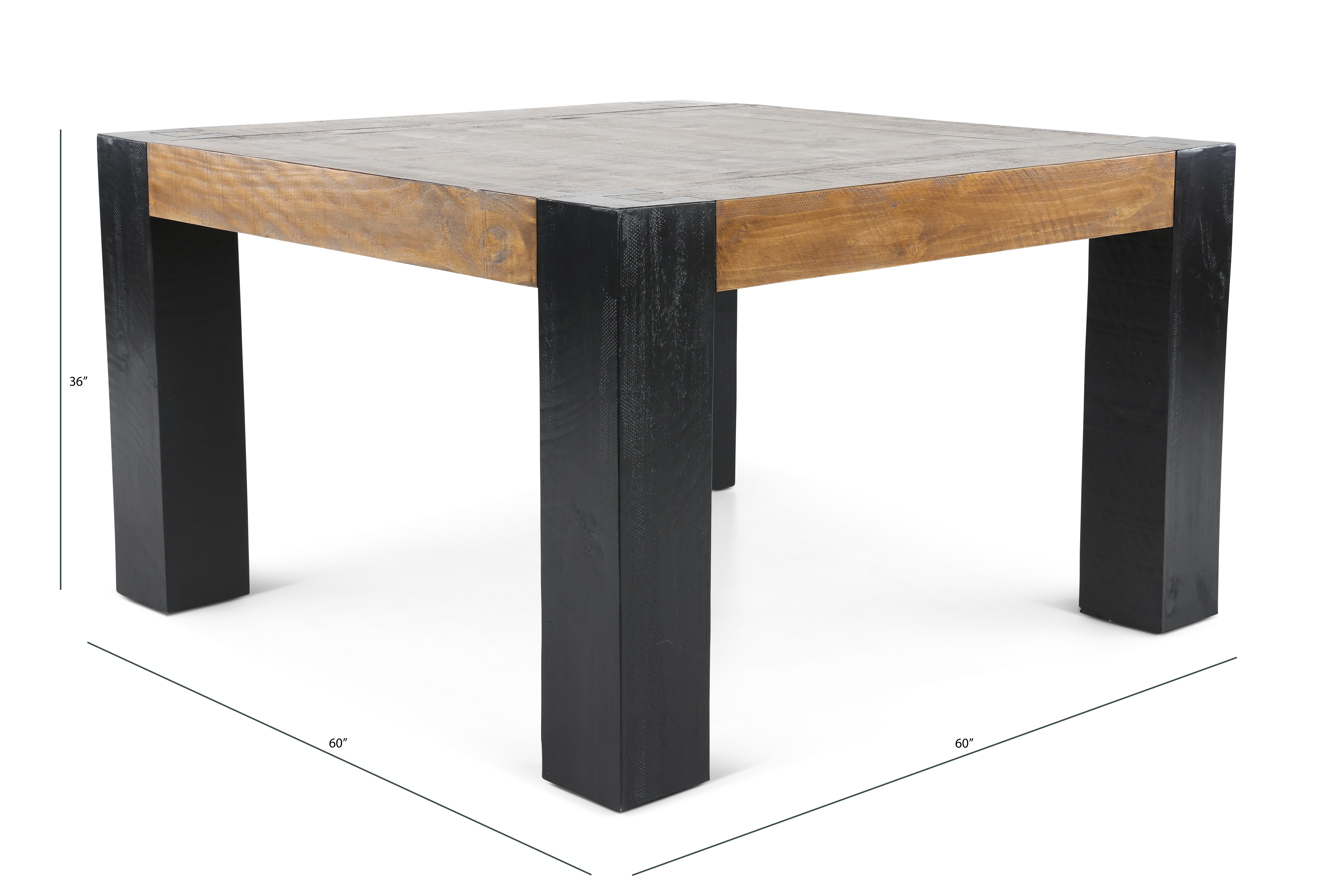 Pacifico Black and Brown Counter Height Dining Table-3