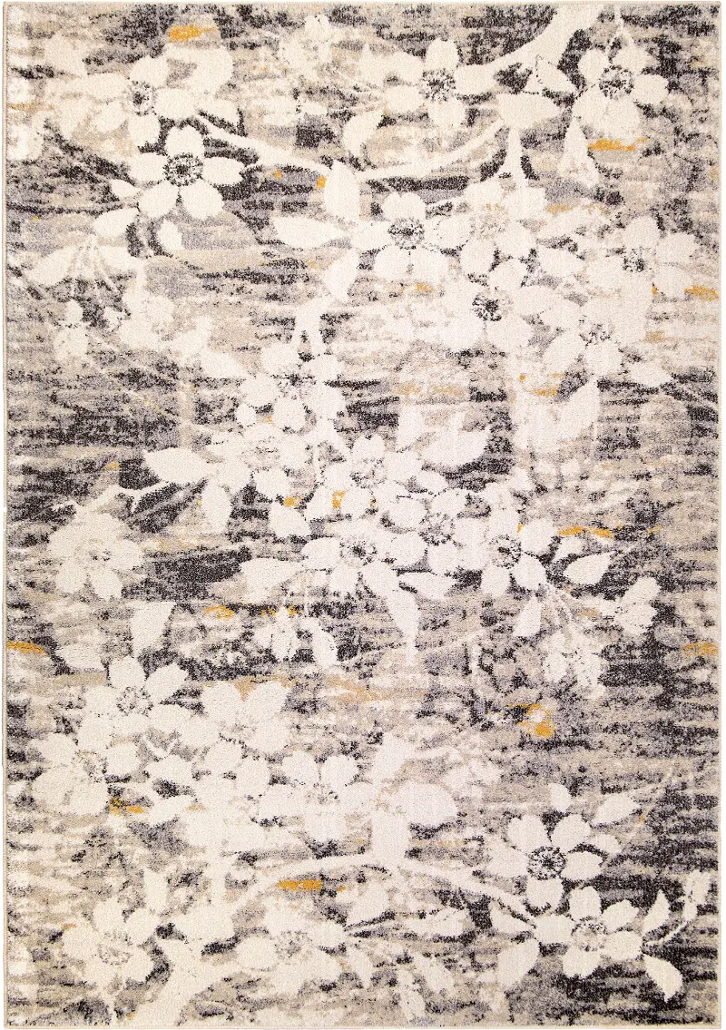Studio 5 x 8 Asian Garden Pewter Brown Area Rug