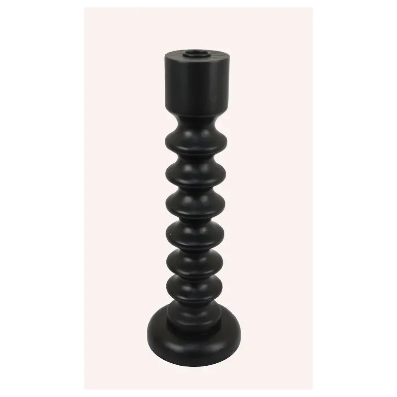 Coronado Matte Black Small Tabletop Candle Holder