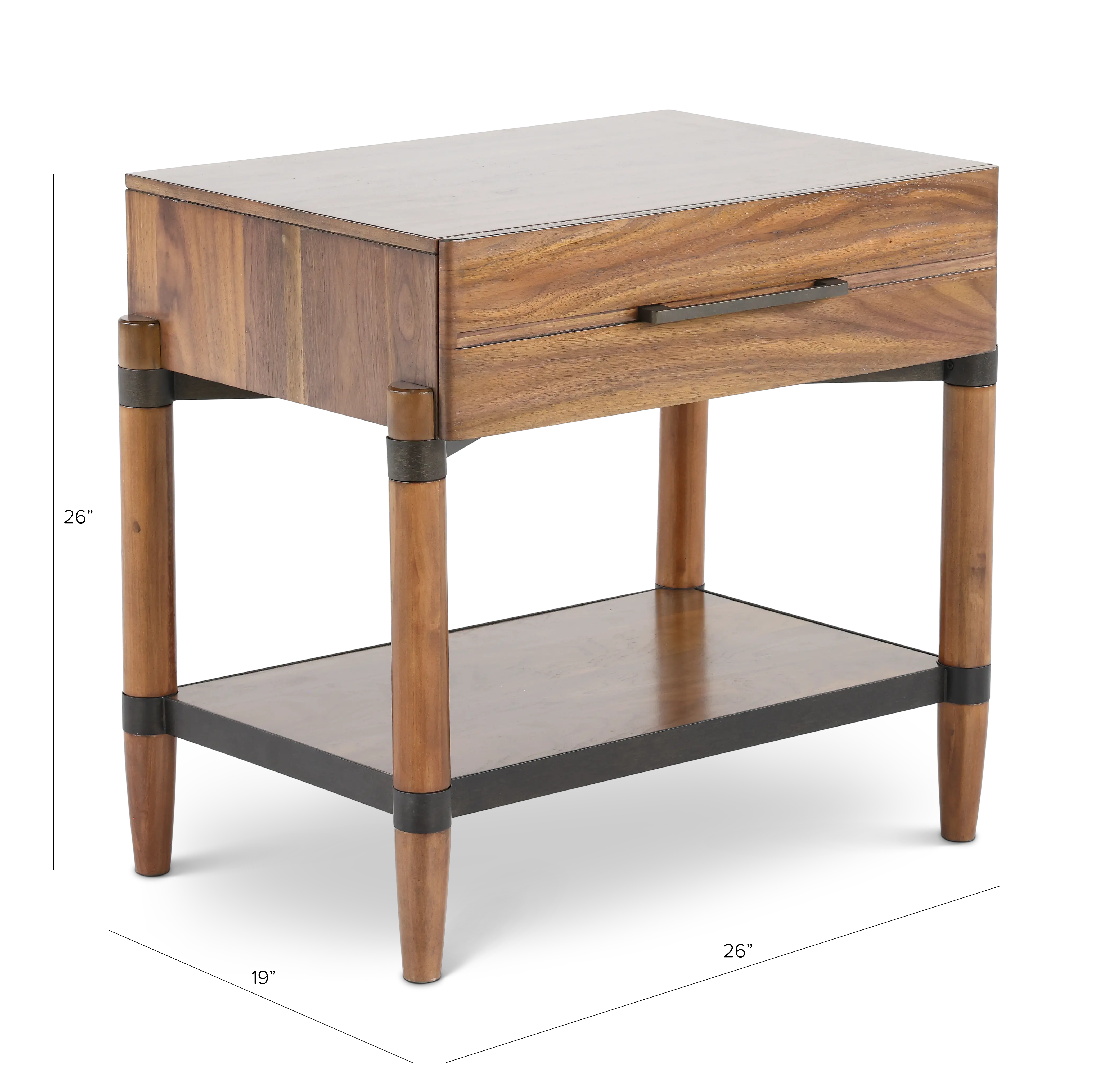 Tranquility Walnut Brown Nightstand-4