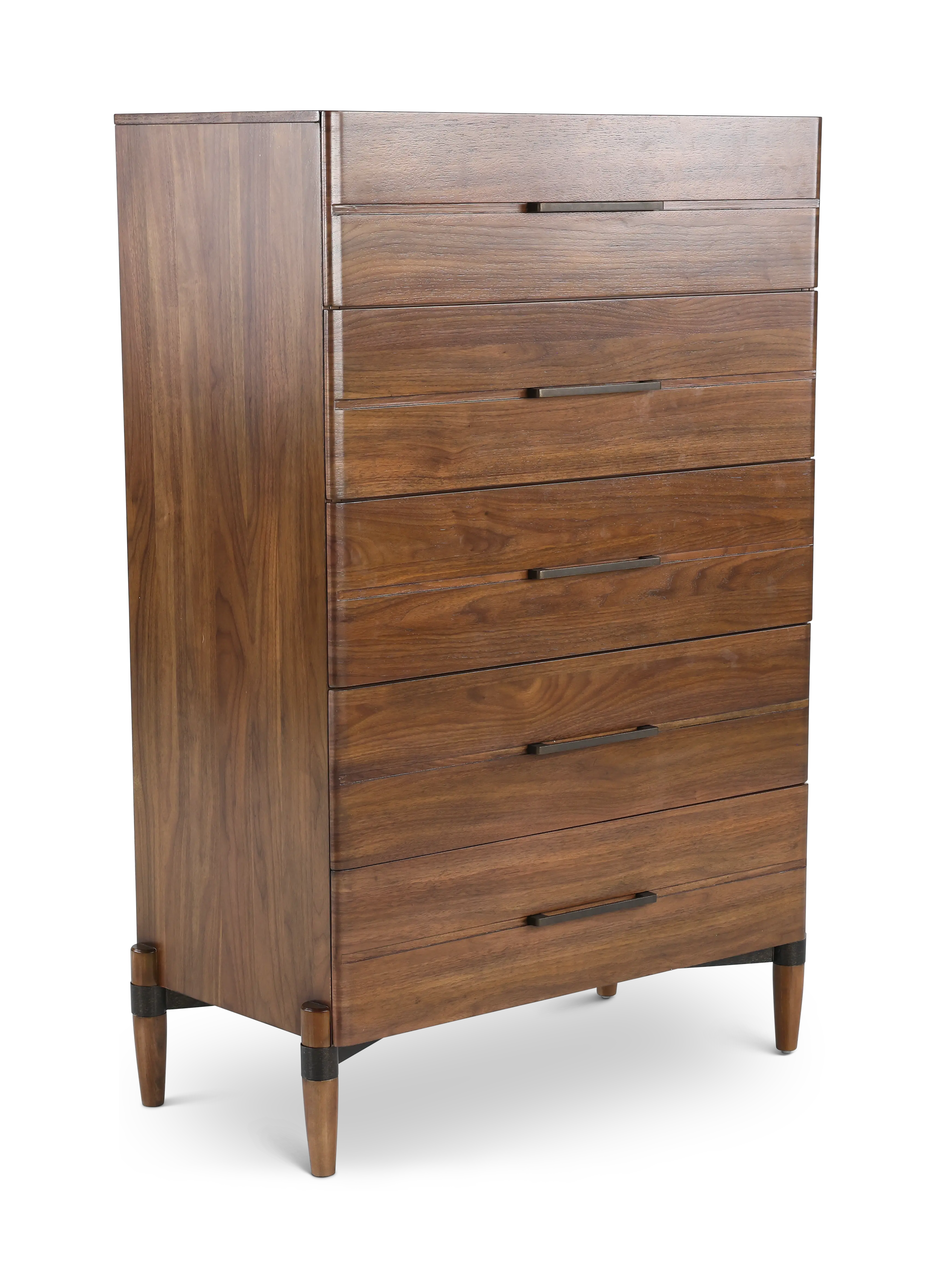 Tranquility Walnut Brown Chest of Drawers-4