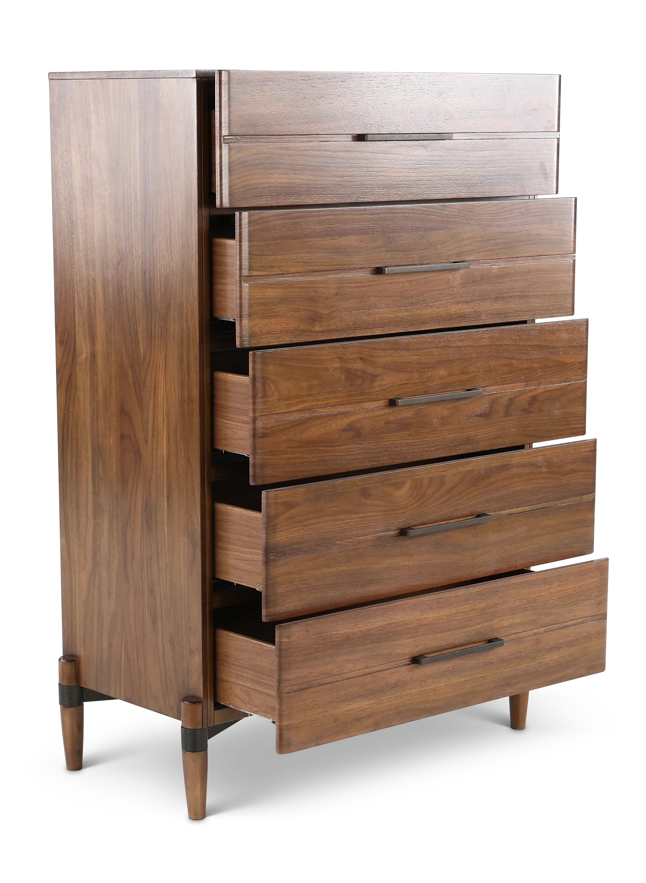 Tranquility Walnut Brown Chest of Drawers-5