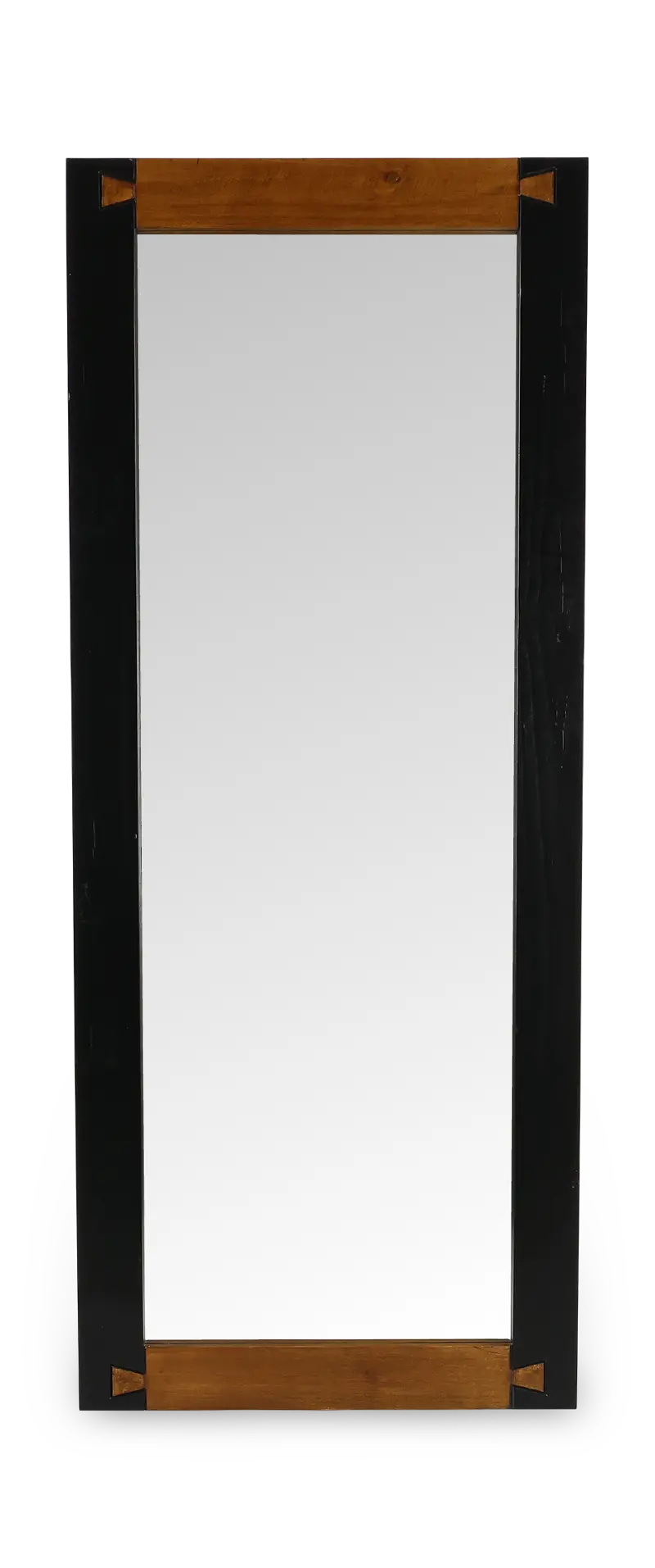 Pacifico Black and Brown Floor Mirror