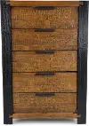 Pacifico Caramel and Black Chest of Drawers