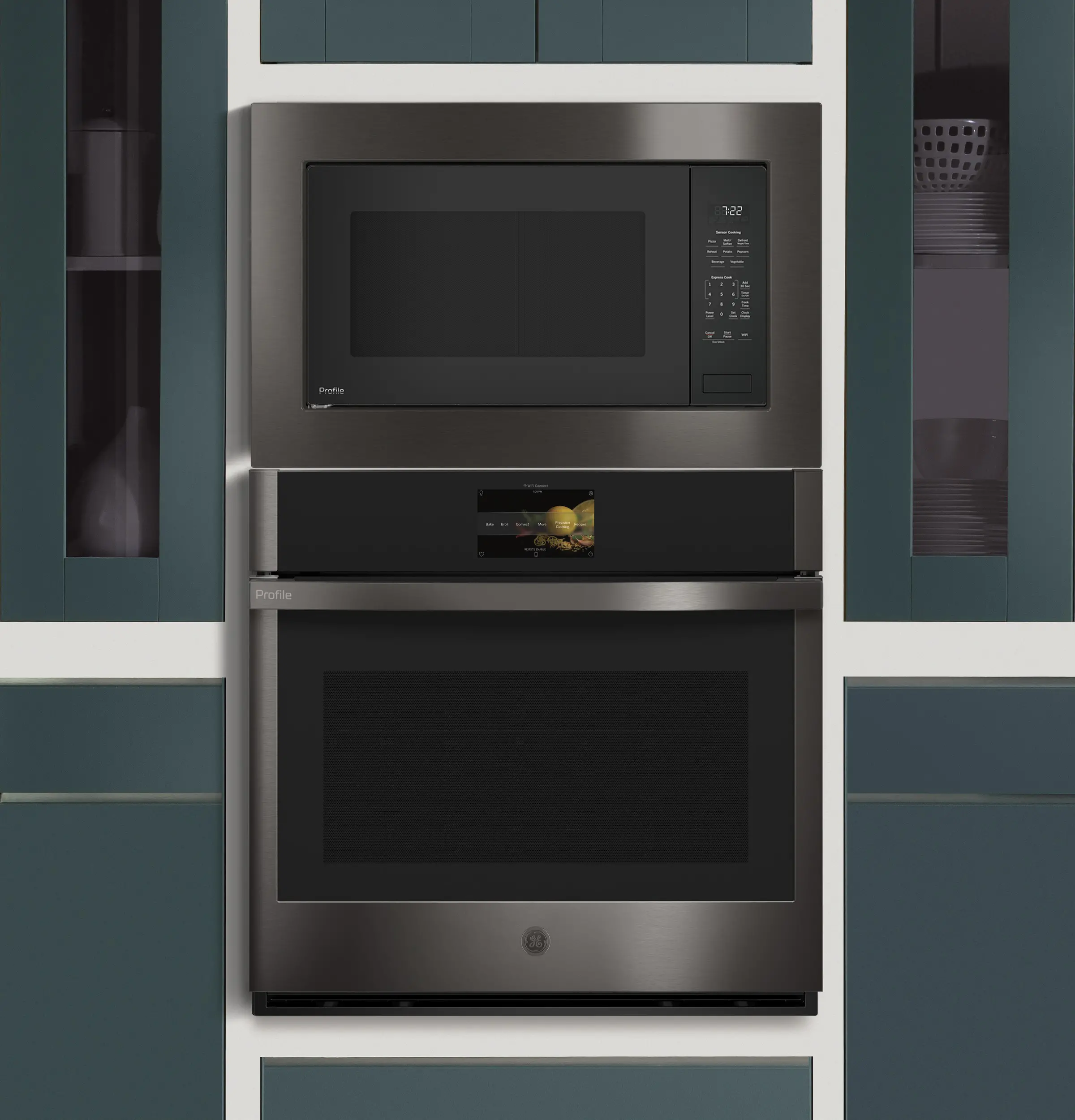 PCWK22U1WDD GE Profile 2.2 Cu Ft Built-In Microwave - Black-2