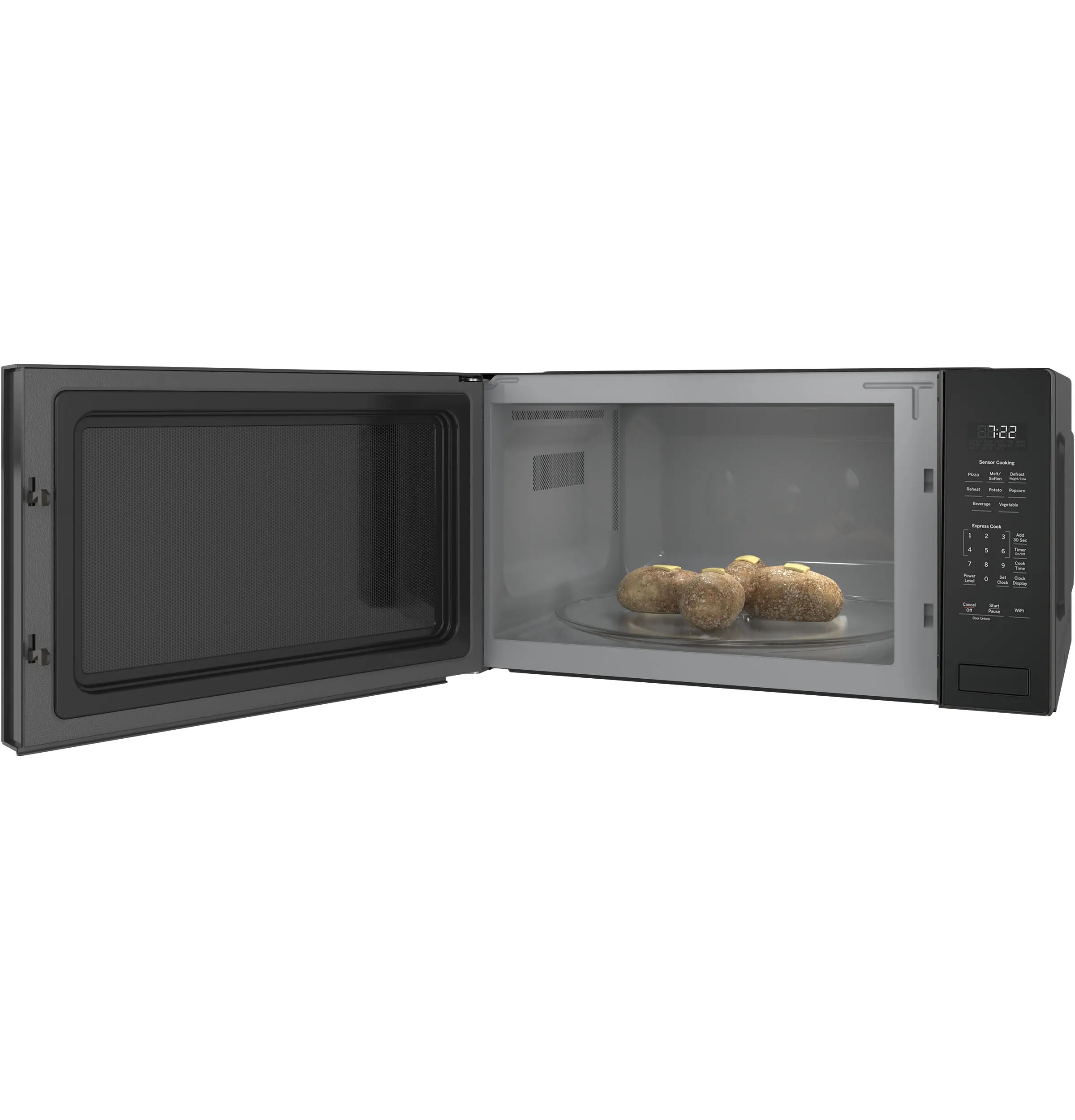 PCWK22U1WDD GE Profile 2.2 Cu Ft Built-In Microwave - Black-6