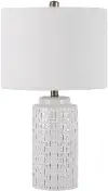 22.75  White Ceramic Table Lamp