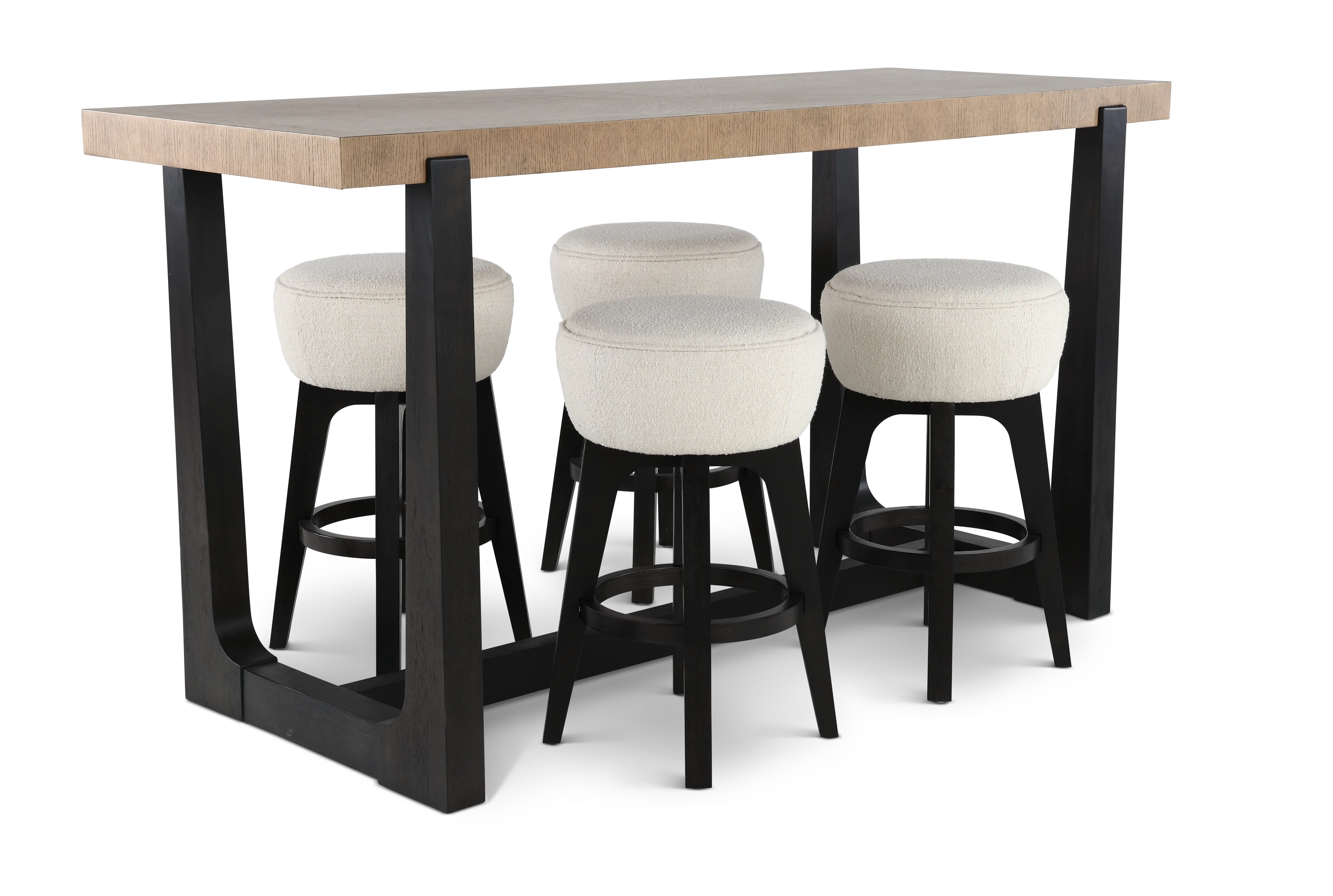 Sudbury Natural and Dark Brown Bar Height 5 Piece Dining Set-1