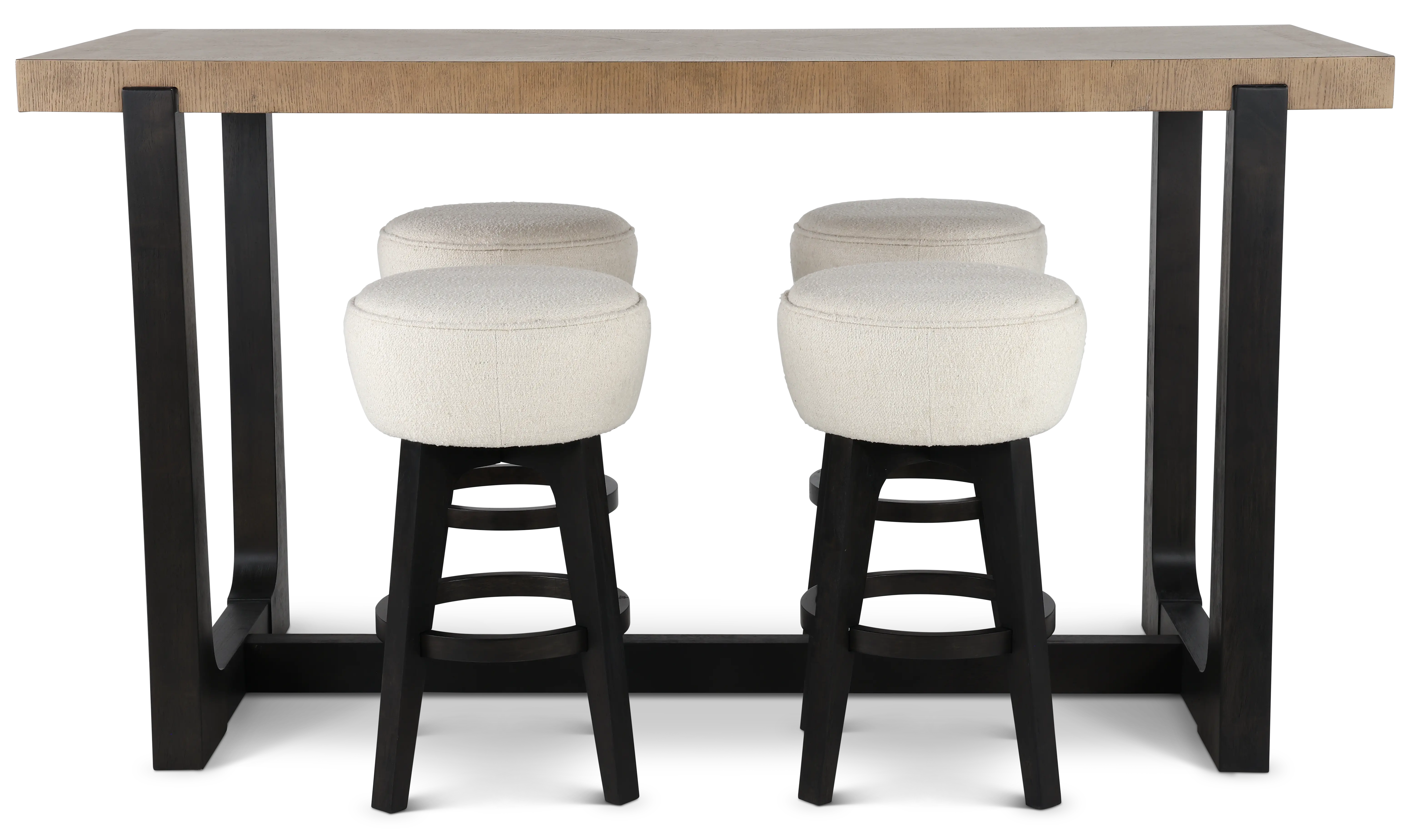 Sudbury Natural and Dark Brown Bar Height 5 Piece Dining Set-4