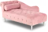 Velvet Pink Upholstered Youth Chaise