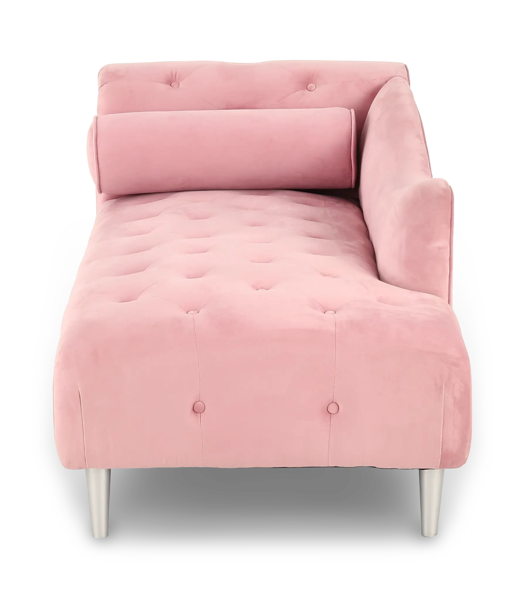 Velvet Pink Upholstered Youth Chaise-5